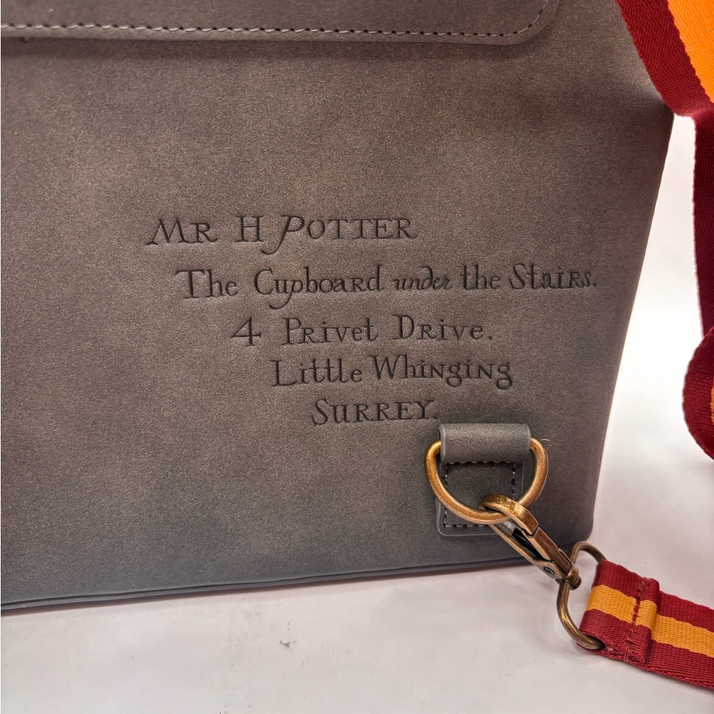 Loungefly Harry Potter Convertible Mini Backpack Gray Red READ - Picture 9 of 14